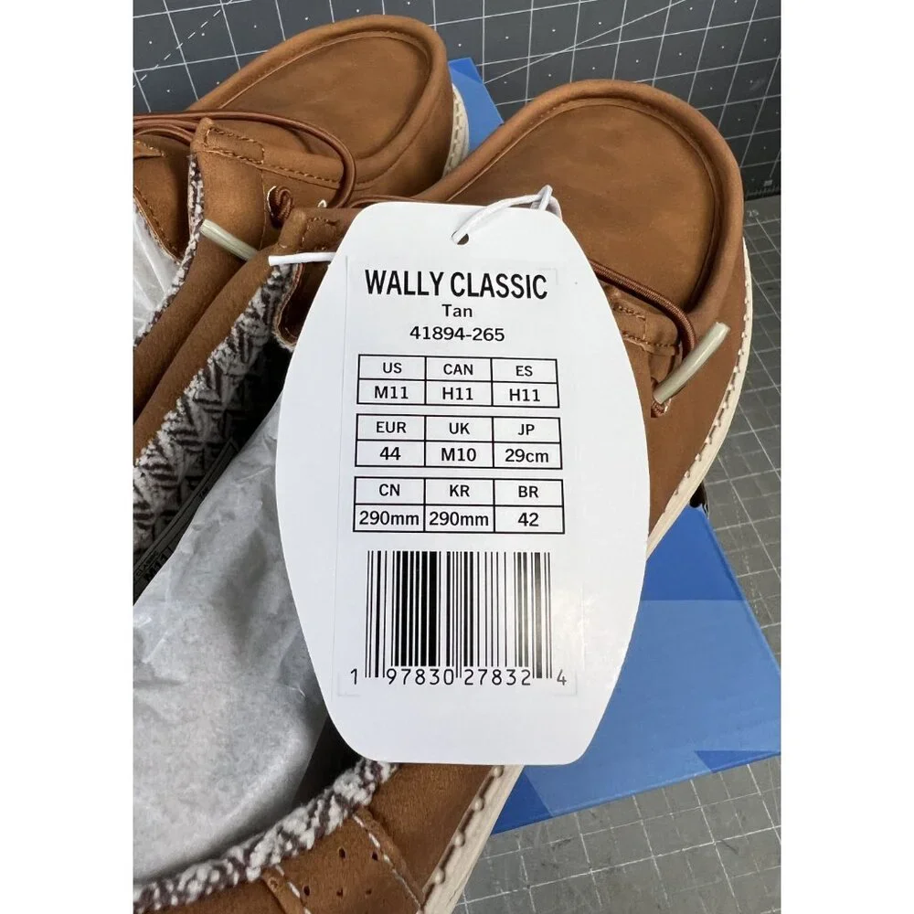 Hey Dude Men's Wally Classic Slip-On Loafers Tan Size 11 New - Picture 4 of 9